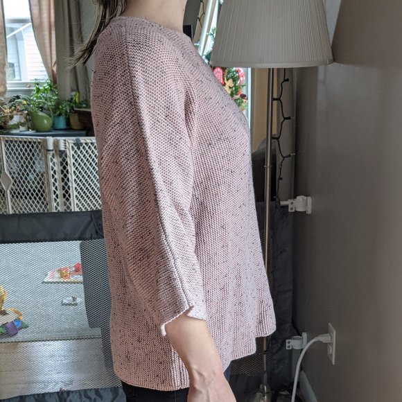 H&M Pink Tweed Flare Elbow Length Sweater - Picture 3 of 3